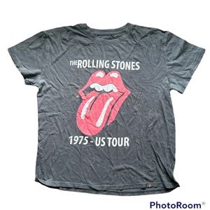 Vintage Rolling Stone 1975 Concert Tour T-Shirt Size XL